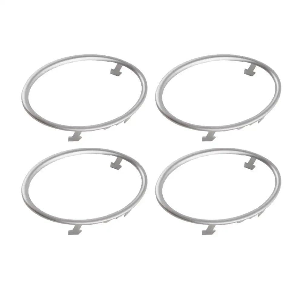 Interieurleisten 1/4Pcs Auto Klimaanlage Outlet Dekoration Kreis Ring Aufkleber Trim Für Ford Für Focus 2 MK2 2005-2013 Auto Innen Zubehör Auto Aufkleber(4pcs Silver) von SAIBOL