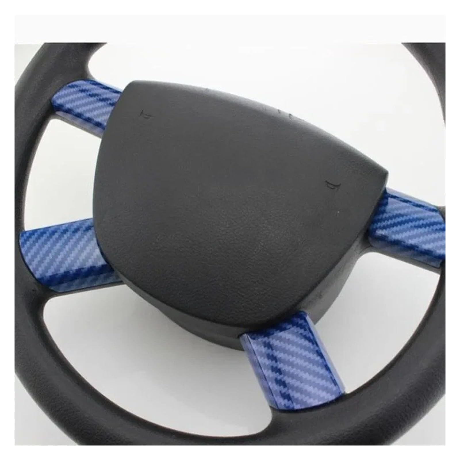 Interieurleisten ABS Auto Lenkrad Dekoration Abdeckung Aufkleber Pailletten Für Ford Für Focus 2 MK2 2005-2014 Innen Zubehör Auto Aufkleber(Carbon Fiber Blue) von SAIBOL