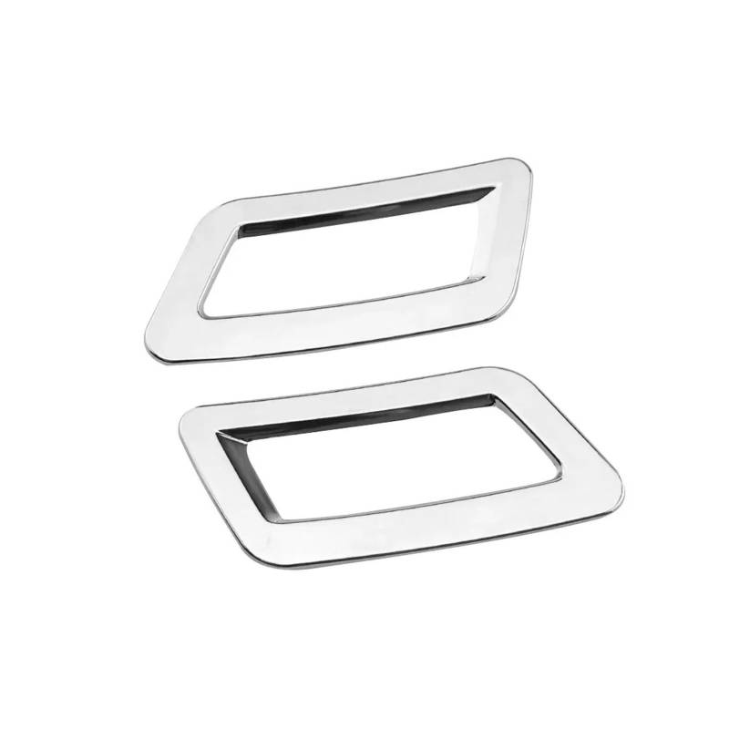 Interieurleisten Auto AC Vent Abdeckung Für Nissan Für Xtrail T32 2014-2022 2Pcs Front Klimaanlage Outlet Aufkleber Innen Zubehör Auto Aufkleber(Stainless Steel) von SAIBOL