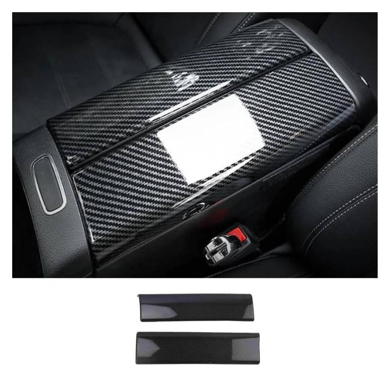 Panel Interieurleisten LHD Carbon Fiber Interior Center Konsole Air Vent Abdeckung Trim Für Benz W177 A-Klasse A200 A220 A250 2019 2020 Für CLA C118 Zierleisten Innen (Size : Armrest Cover) von SAIBOL