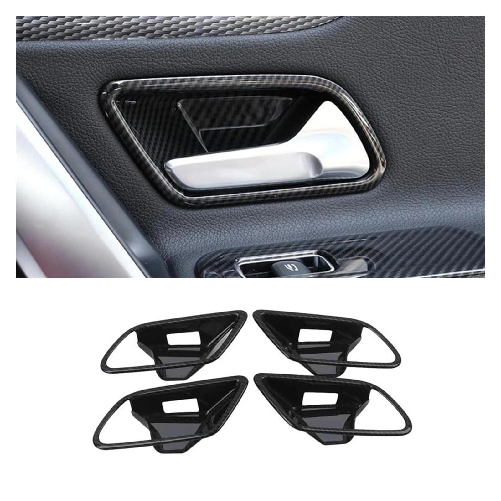 Panel Interieurleisten LHD Carbon Fiber Interior Center Konsole Air Vent Abdeckung Trim Für Benz W177 A-Klasse A200 A220 A250 2019 2020 Für CLA C118 Zierleisten Innen (Size : Inner Door Bowl) von SAIBOL