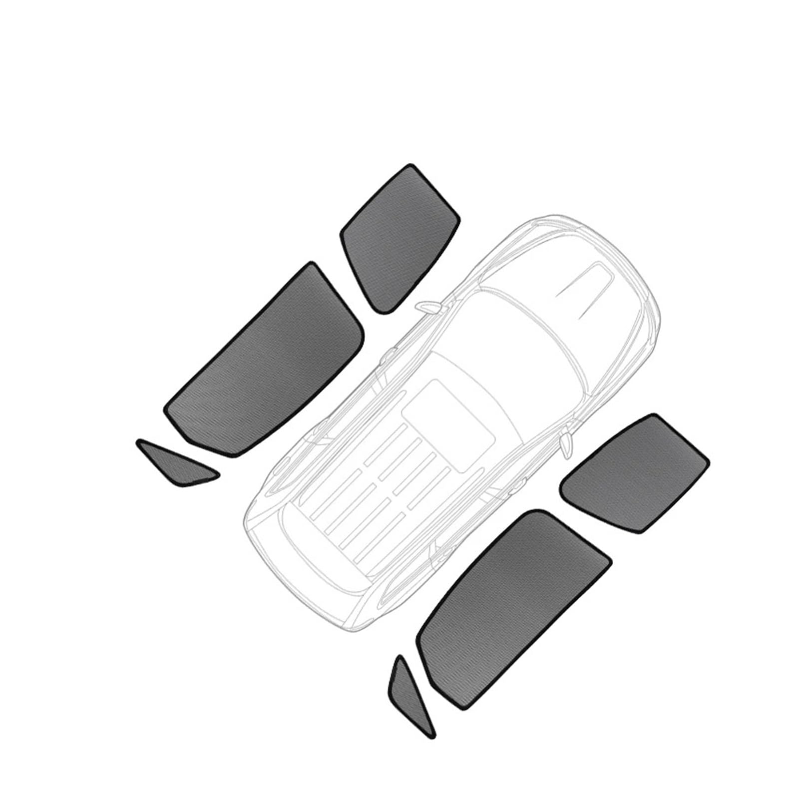 Sonnenschutz Auto Für Jeep Für Renegade BU 2015-2024 Auto-Sonnenschutzschild Magnetischer Frontscheibenrahmenvorhang Hinteres Seitenfenster Sonnenschutzvisier Sonnenblende(6piece Side Windows) von SAIBOL