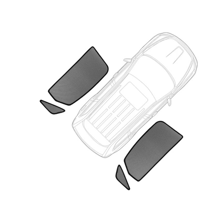 Sonnenschutz Auto Für Jeep Für Renegade BU 2015-2024 Auto-Sonnenschutzschild Magnetischer Frontscheibenrahmenvorhang Hinteres Seitenfenster Sonnenschutzvisier Sonnenblende(Rear 5piece) von SAIBOL