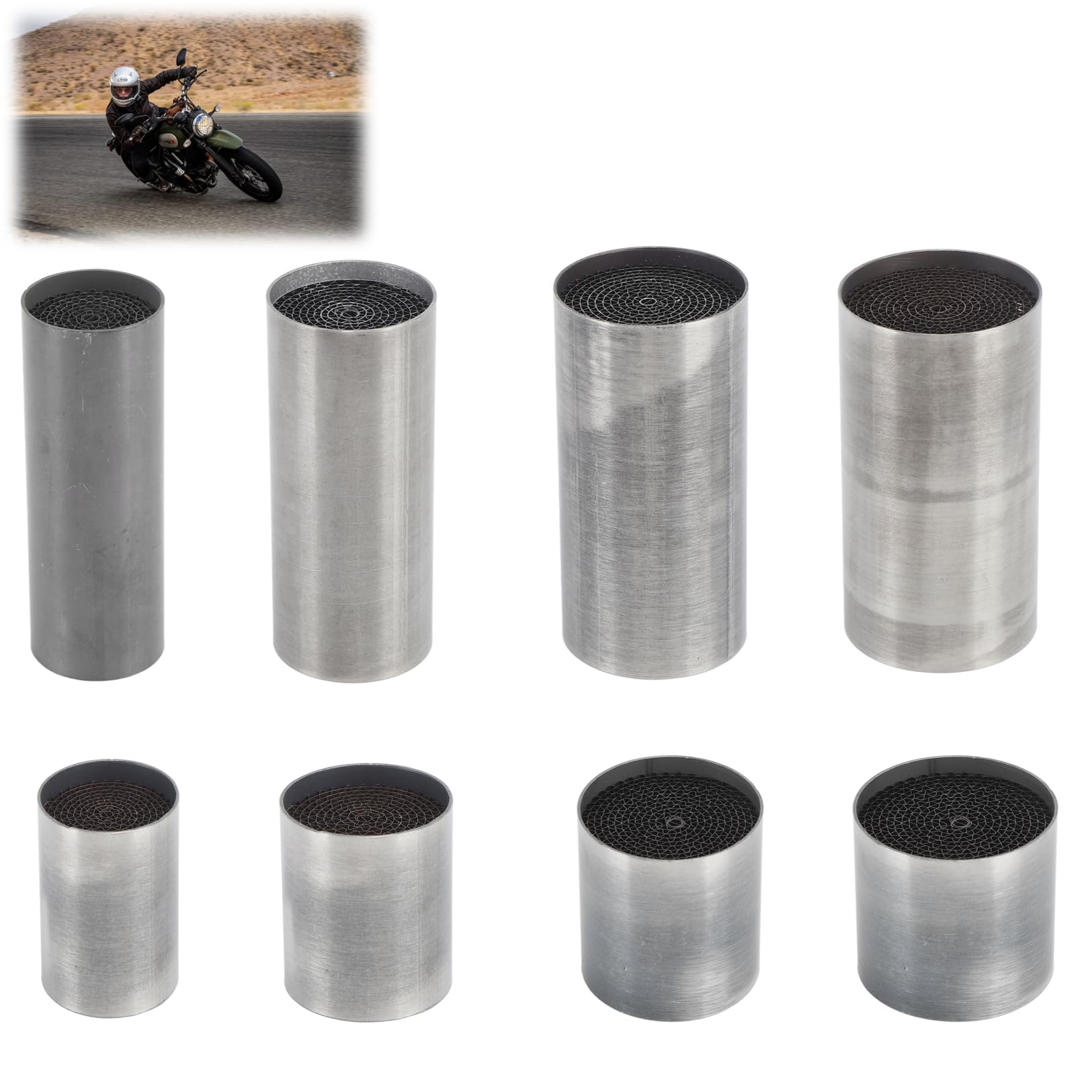 Catalytic Link Rohr Universal Heavy Duty Edelstahl Motorrad Auspuff Katalysator (35 * 50mm) von SALALIS