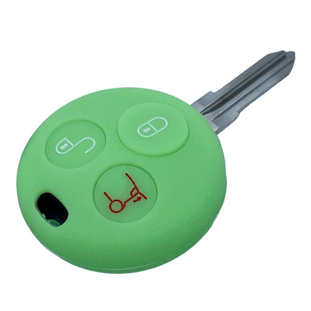 SALPIE Schutzhülle aus Silikon für Smart 450 3 Knöpfe, Silikonhülle, Schutzhülle aus Silikon, Car Key Cover Smart 450 (Fluo) von SALPIE