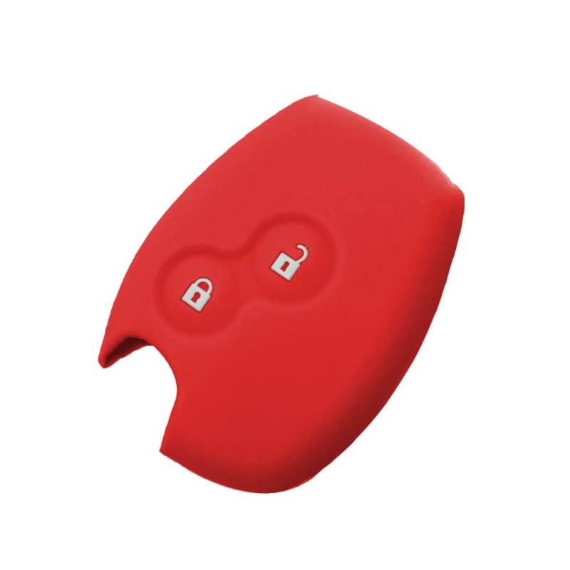 SALPIE Silikonhülle für Autoschlüssel Schlüssel Fernbedienung für 2 Tasten Renault Dacia Logan Sandero Duster Express Clio Twingo Modus Kangoo (Rosso, Cover Silicone) von SALPIE