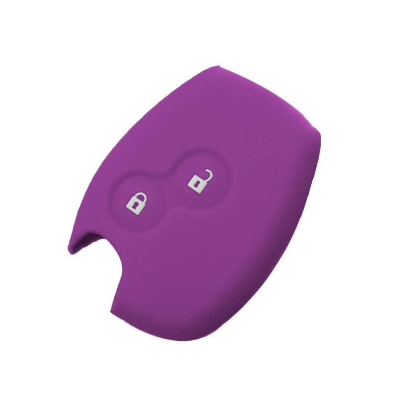 SALPIE Silikonhülle für Autoschlüssel Schlüssel Fernbedienung für 2 Tasten Renault Dacia Logan Sandero Duster Express Clio Twingo Modus Kangoo (Viola, Cover Silicone) von SALPIE