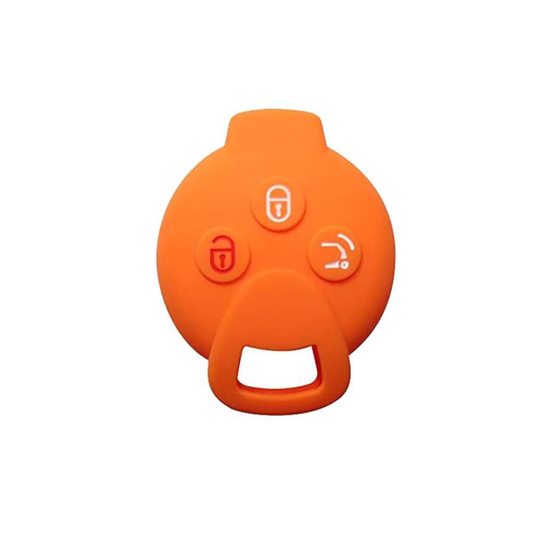 SALPIE Silikonhülle für Smart 451 453 3 Flip Buttons, Autoschlüsselhülle Smart 451 453 Flip Key (Arancione, Smart 451) von SALPIE