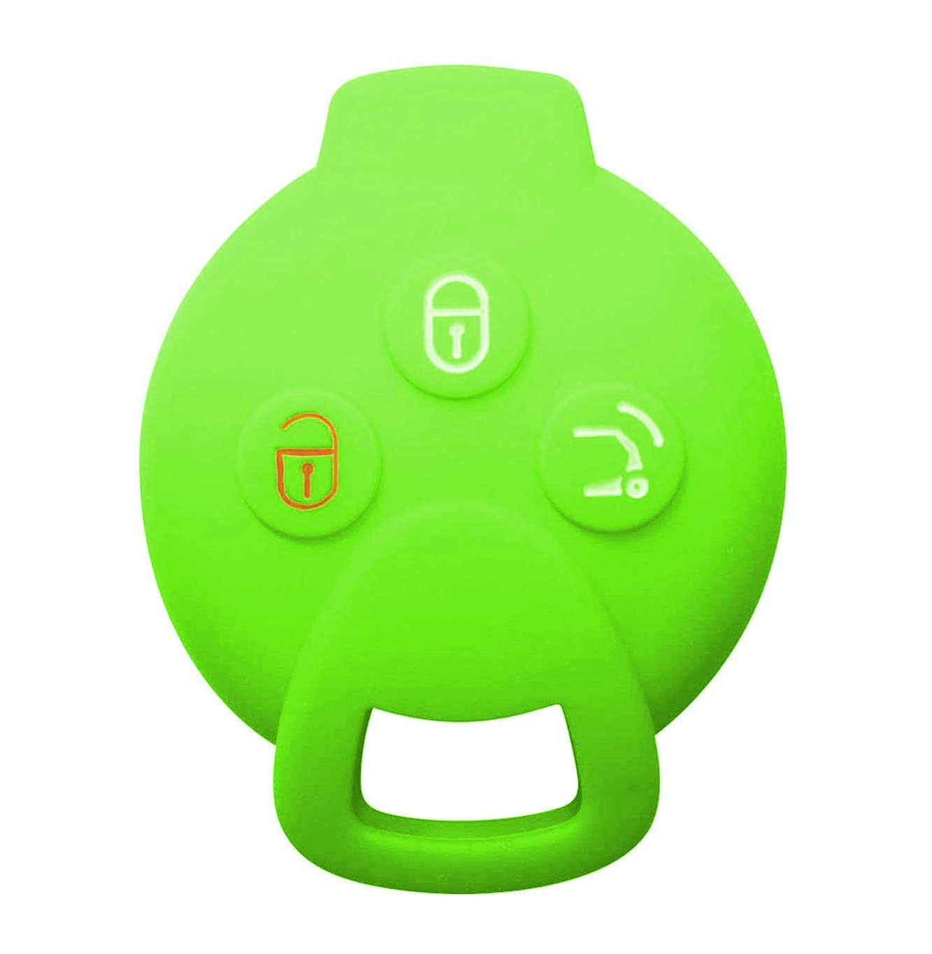 SALPIE Silikonhülle für Smart 451 453 3 Flip Buttons, Autoschlüsselhülle Smart 451 453 Flip Key (Verde Fluo, Smart 451) von SALPIE