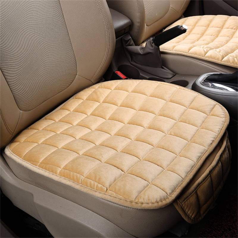 SALUCIA Sitzkissen Auto, Auto Sitzkissen Fahrersitz, Memory Foam Rutschfestes Autositzkissen Mit Aufbewahrungstasche (Beige) von SALUCIA