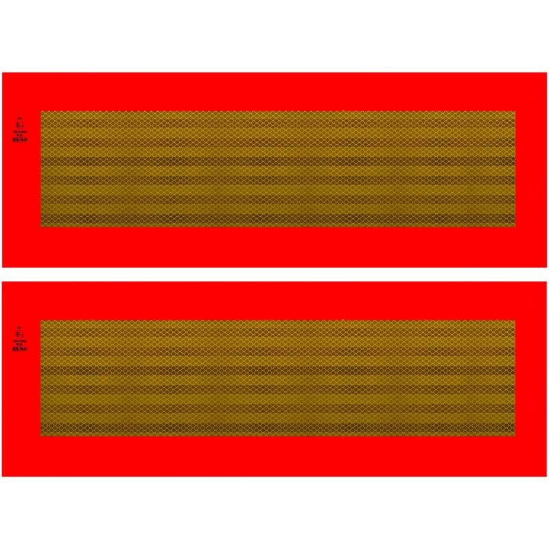 SAMETRUCK Heckmarkierung Satz Warnmarkierung Auflieger Anhänger Wohnwagen ECE 70.01 Aufkleber Folie von SAMETRUCK