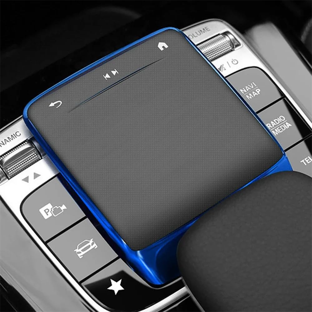 Auto-Mittelkonsole Maus-Schutzabdeckung für Mercedes Benz A B CLA GLE GLS GLB Klasse W177 W247 C118 W167, TPU Touchpad Abdeckung Zubehör (Blau) von SAMTN