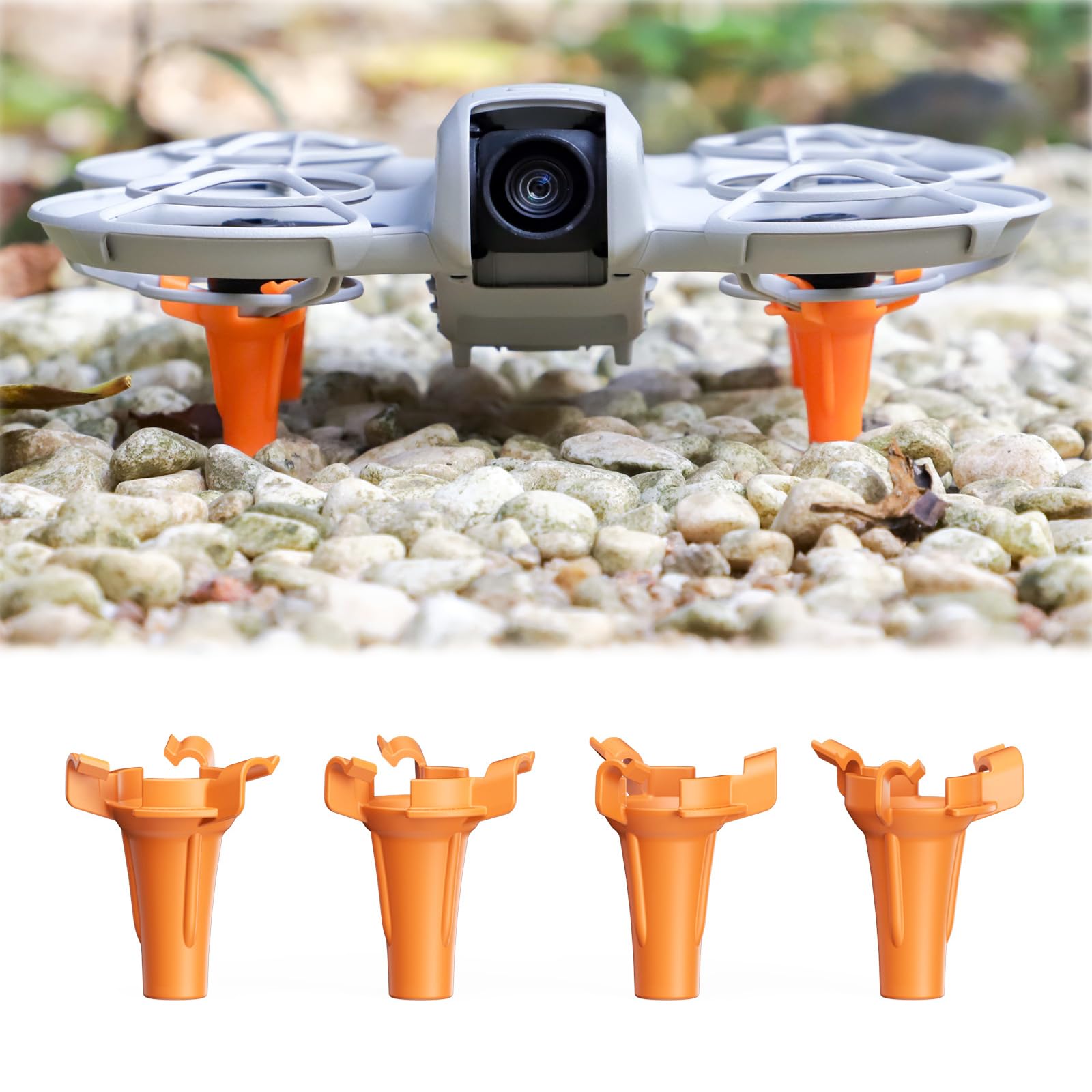 Landegestell für DJI NEO, Landefüße um 10mm, Höhe Extender Protector Guard Zubehör, Landebeine Verlängerungen (Orange) von SAMTN