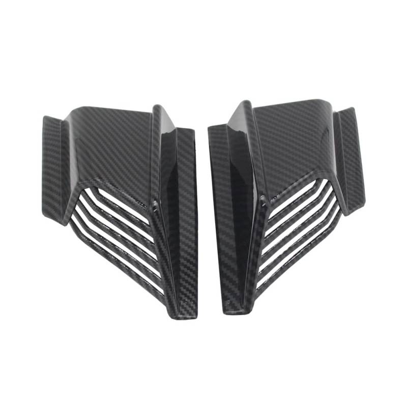 Verkleidung Winglets für ADV160 19-23, Universal Motorrad Verkleidung Winglets Seitenflügel, Schwarz (Kohlefaser) von SAMTN