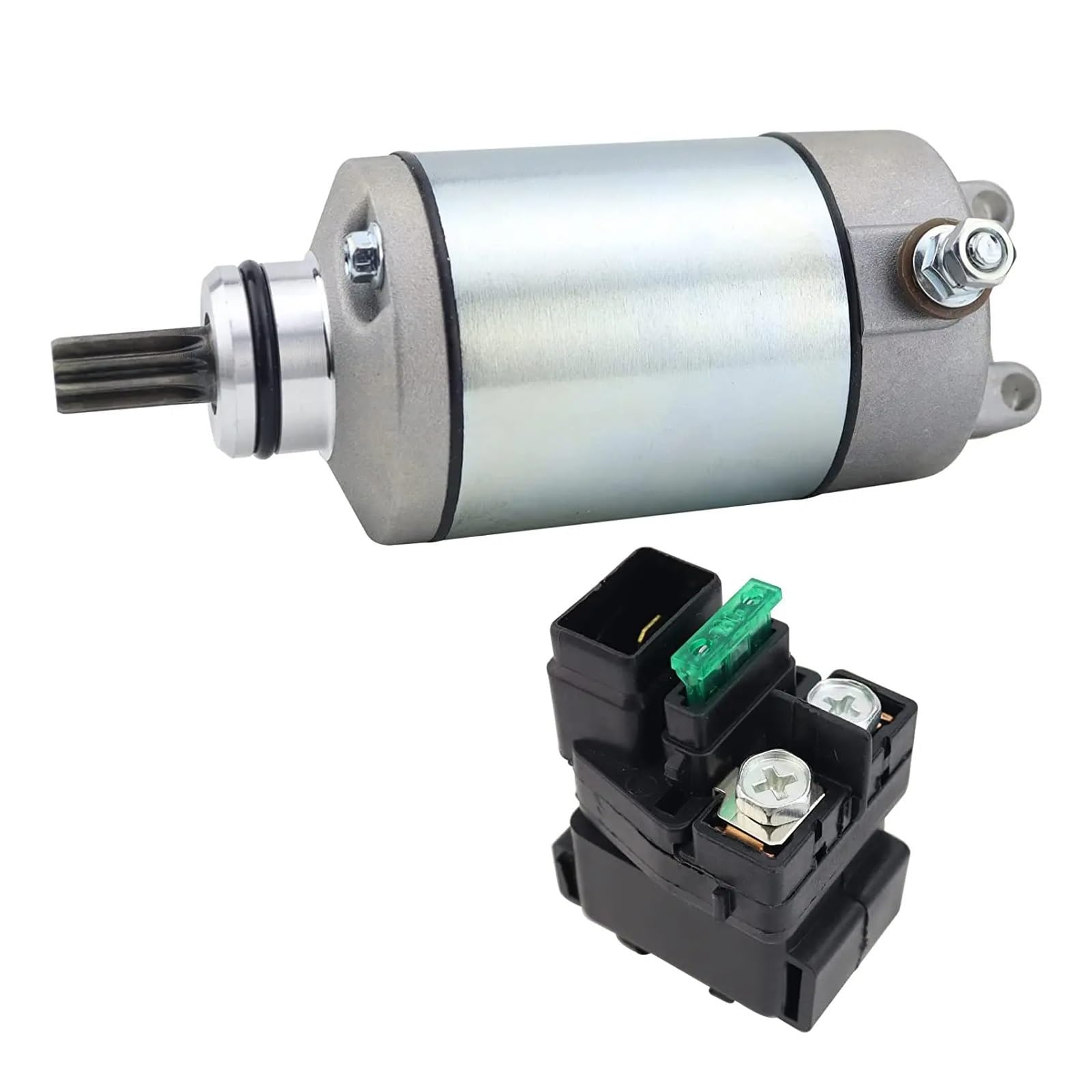 Anlasser Starter Für Suzuki Für Quadsport LT-Z400Z Für Arctic Cat 400 DVX 31100-29F00 3445-033 Starter Motor Und Relais Anlasser Für Auto von SAMWDK