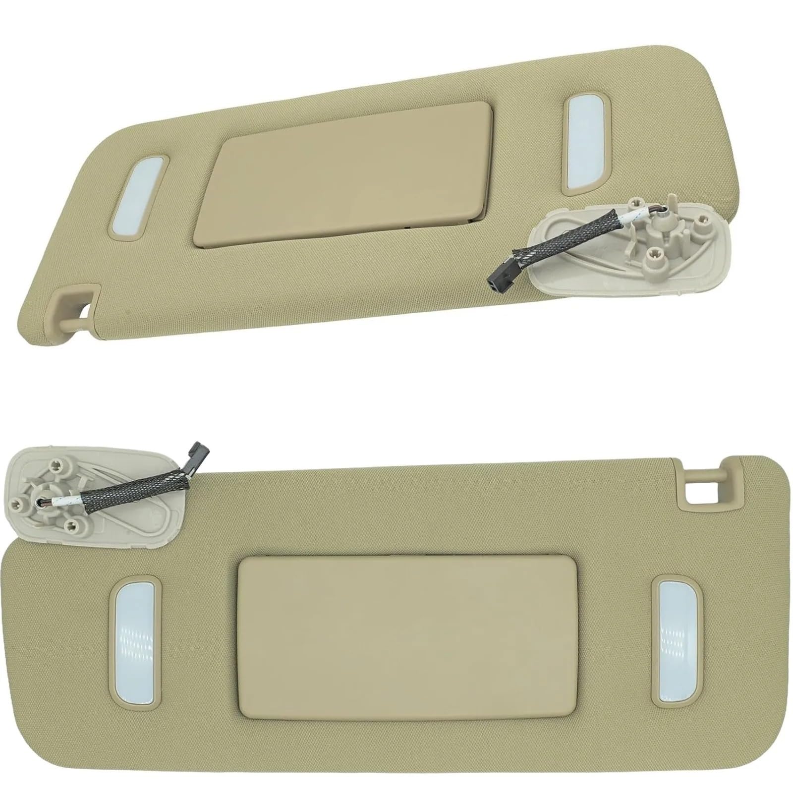 Auto Sonnenschutz Links Rechts Beige Grau Sonnenblende Für Chevy Für Suburban Für Tahoe Avalanche 2007 2008 2009 2010 2011 2012 2013 2014 Sonnenblende Auto(Beige Left Right Set) von SAMWDK