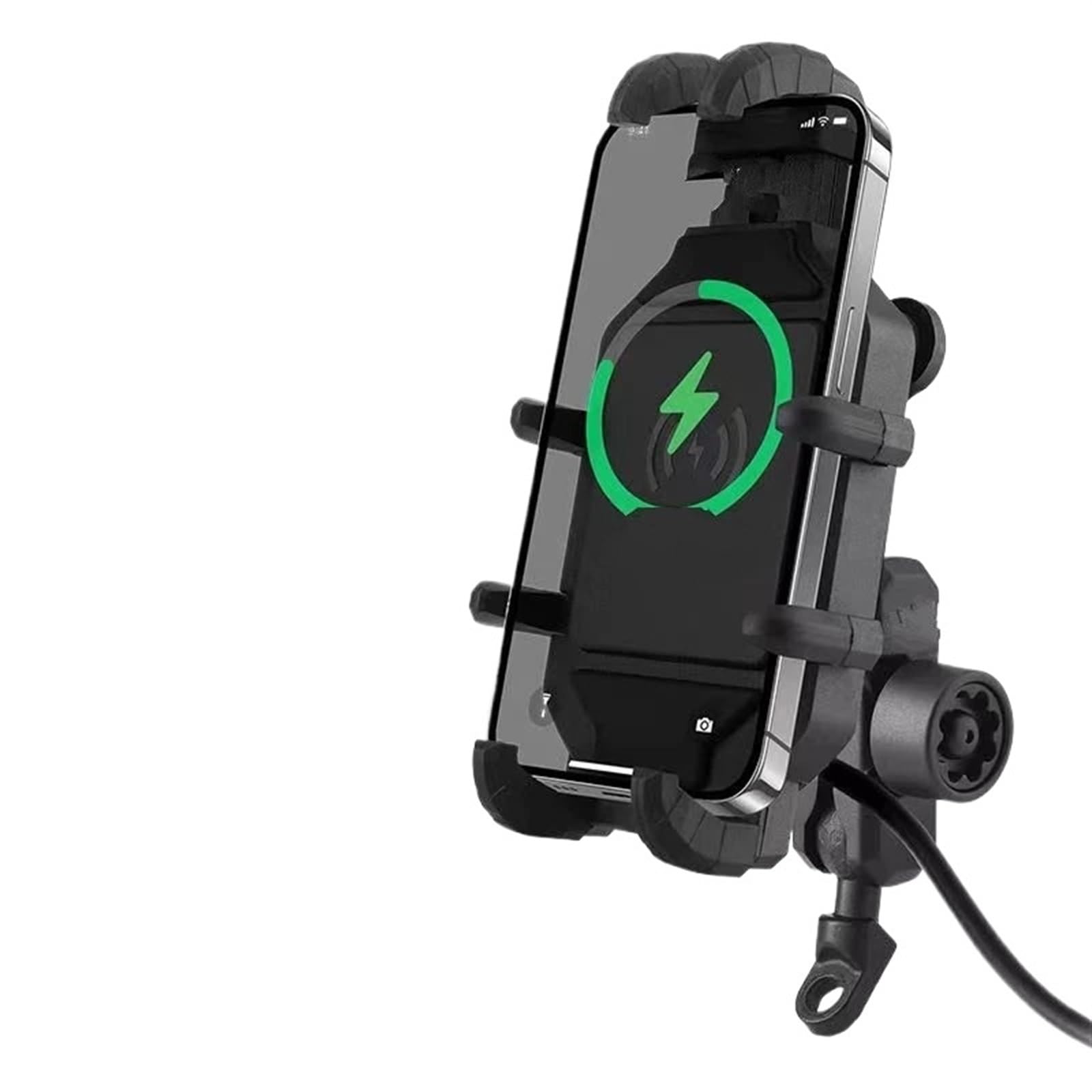 GPS Navigationshalterung Motorrad Drahtlose Telefon Halter Moto Bike Navigation Unterstützung Lenker Rückspiegel Halterung Für Handys Smartphone Halterung von SAMWDK