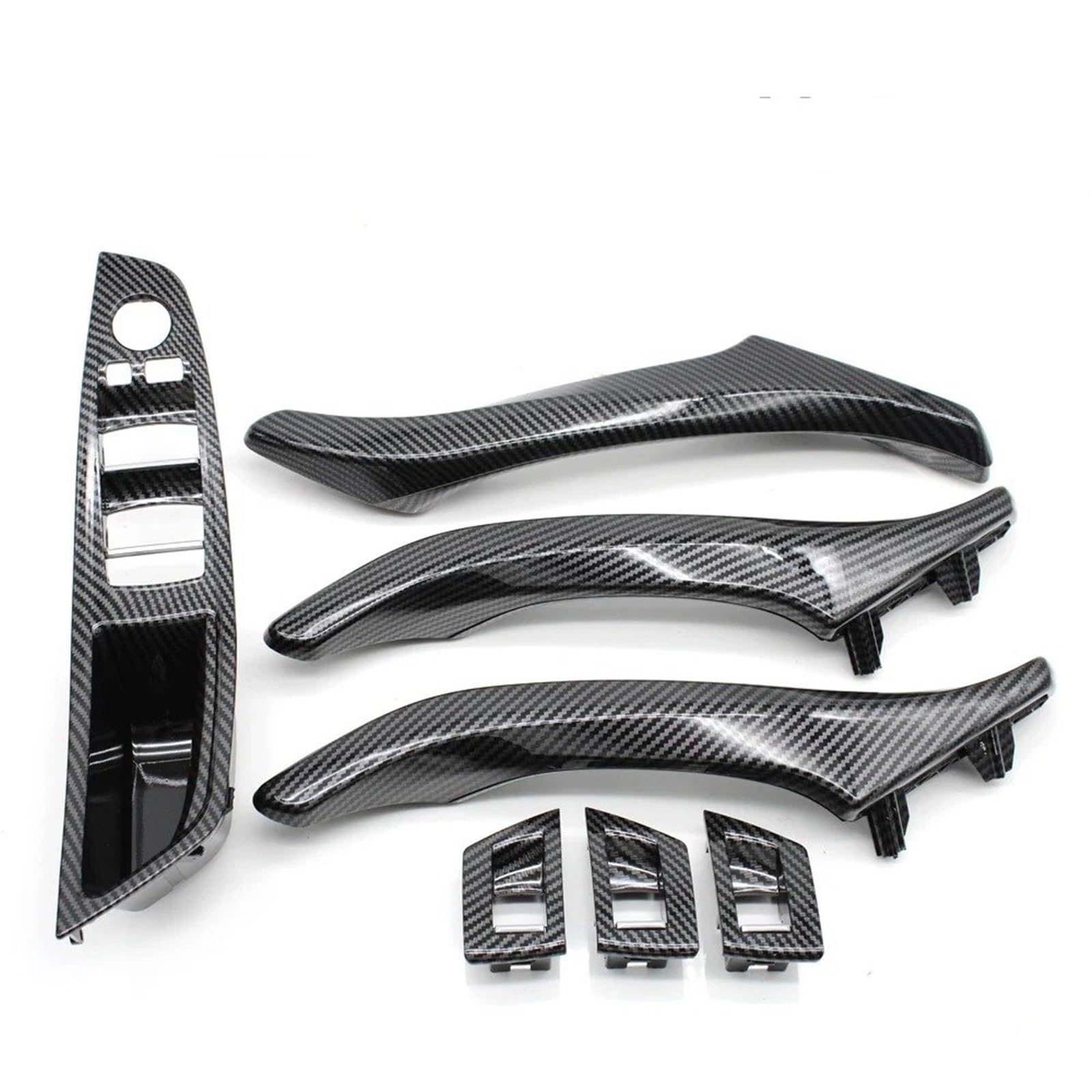 Türgriff Innentür Auto Für 5 Series F10 F11 520i 523i 525i 528i 535i 520d 530d 2010-2017 Carbon Faser LHD RHD Auto Innen Tür Griff Armlehne Panel Trim Innentürgriff des Autos von SAMWDK