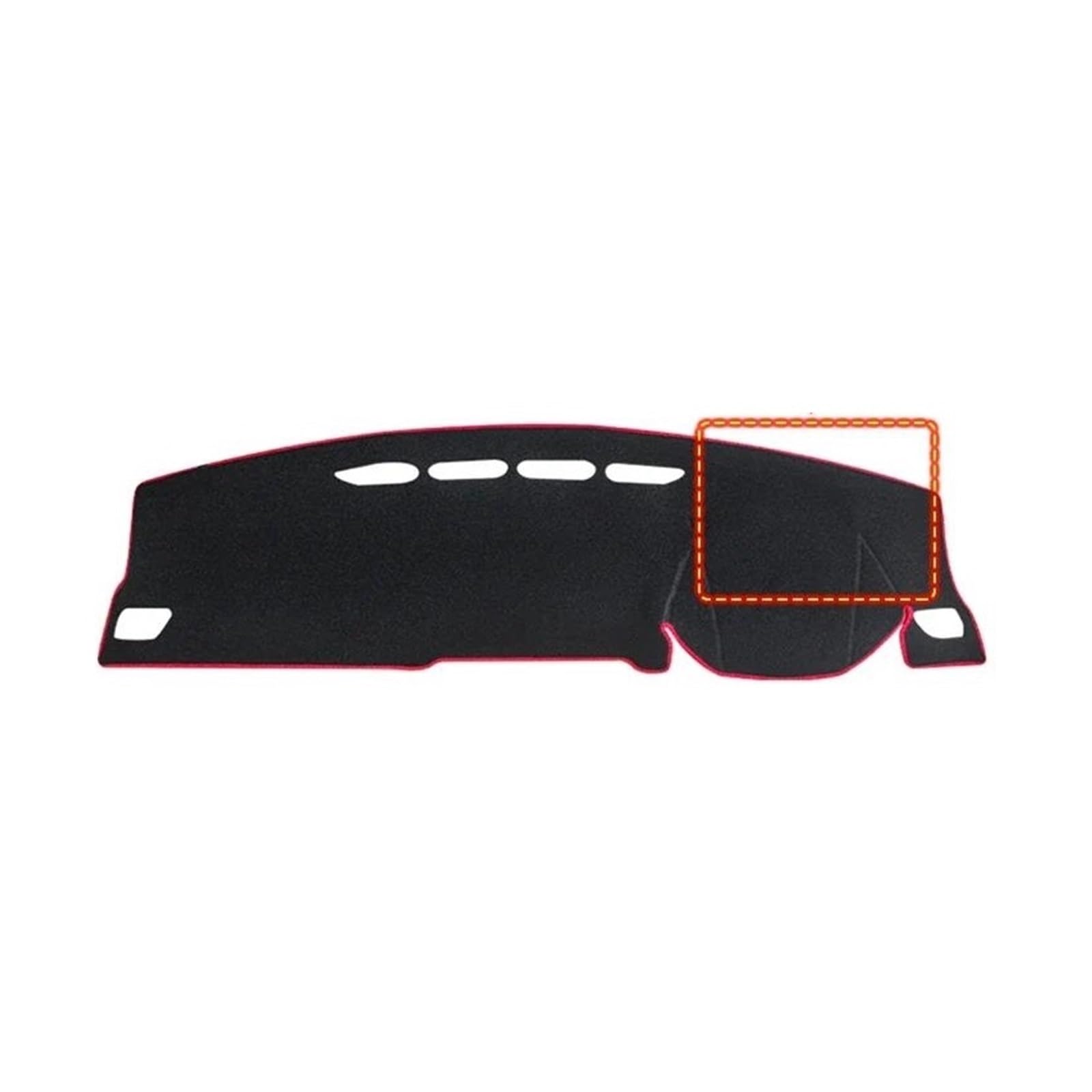 Armaturenbrett Teppich Armaturenbrett Abdeckung Für Haval Für Jolion 2021 2022 2023 Auto Dashboard Abdeckung Vermeiden Licht Matten Anti-Uv Nicht-Slip Pad Instrument Panel Teppiche(A RHD Red Side) von SANCAK