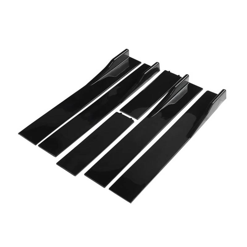 Auto Seitenschürze 1 Paar 2M Universal Auto Seite Röcke Verlängerung Rocker Panels Lip Splitter Für Benz Seite Splitter Lip Auto Außen Auto Seitenschweller(D-Model Black) von SANCAK