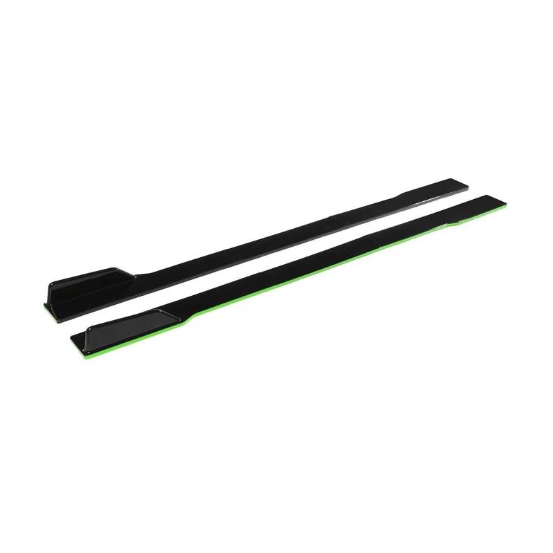 Auto Seitenschürze 2 M Seitenschweller Rocker Splitter Diffusor Winglet Wings Universal Für WRX Für STI Für Impreza Für BRZ Für Legacy Für Outback Auto Seitenschweller(Green) von SANCAK