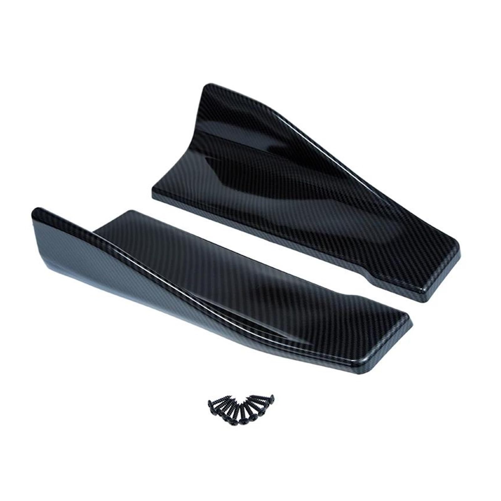 Auto Seitenschürze 2 Stücke Auto Heckstoßstange Streifen Lippe ABS Spoiler Diffusor Anti Scratch Protector Universal-Carbonfaser Auto Seitenschweller Verlängerung Auto Seitenschweller(Carbon) von SANCAK