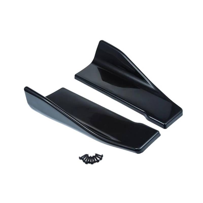 Auto Seitenschürze 2 Stücke Auto Heckstoßstange Streifen Lippe ABS Spoiler Diffusor Anti Scratch Protector Universal-Carbonfaser Auto Seitenschweller Verlängerung Auto Seitenschweller(Schwarz) von SANCAK