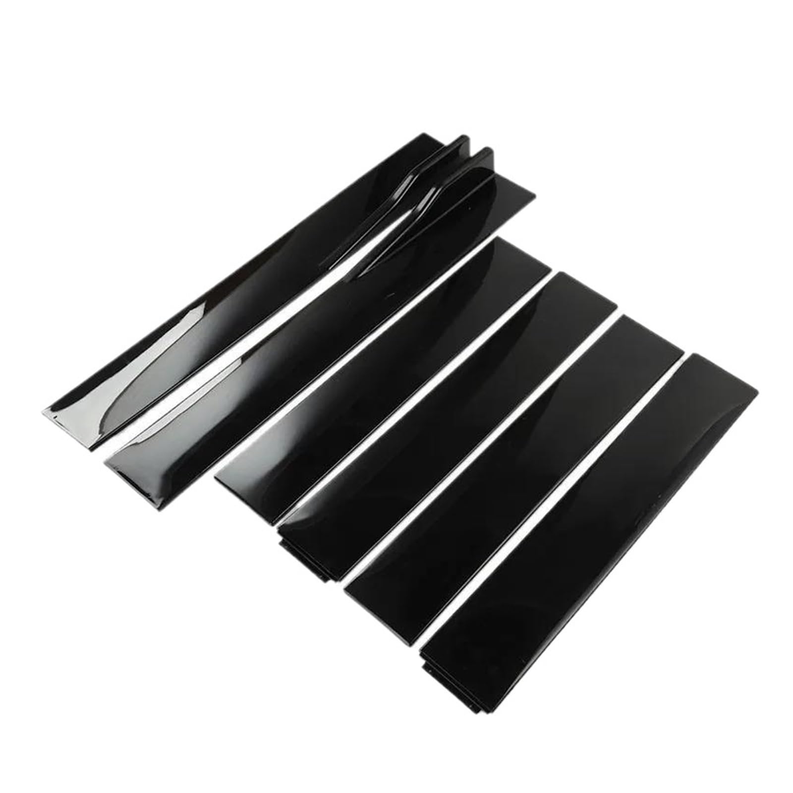 Auto Seitenschürze 6PCS 2m/2.2 M Universal Seite Röcke Verlängerung Rocker Panels Lip Splitter Stoßstange Für Subaru Für WRX Für STI Für Impreza Auto Seitenschweller(Shiny Black 2m) von SANCAK