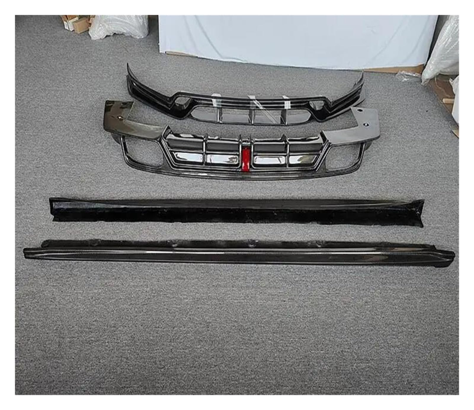 Auto Seitenschürze Carbon Vorder Lippe Hinten Diffusor Körper Seite Rock Kit Spoiler Für Für Cayenne Für Trubo 2018 2019 2020 2021 2022 2023 Auto Seitenschweller(1 Set.) von SANCAK