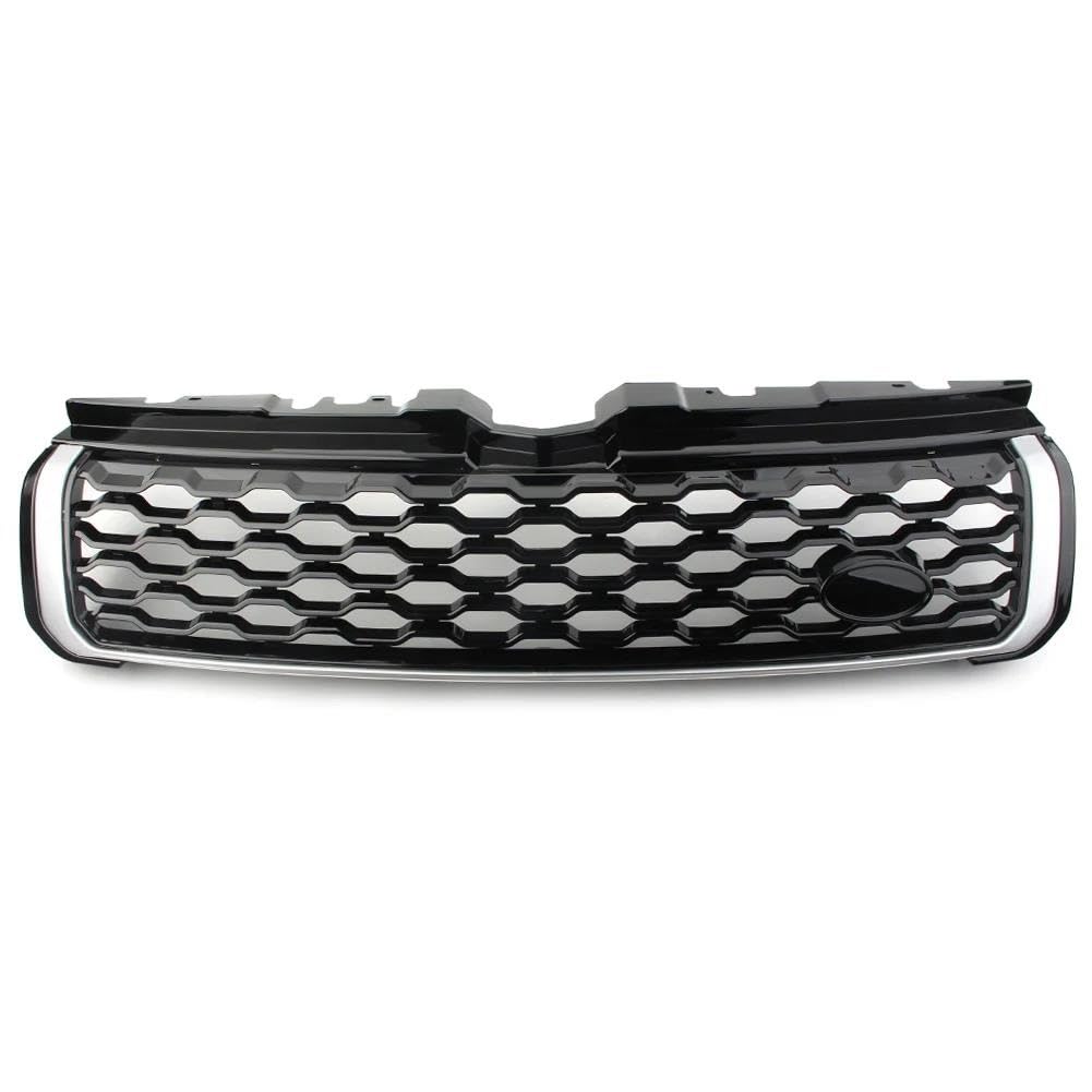 Frontgrill 1 Stück Auto Front Upper Grille Grill Für Land Für Rover Für Range Für Rover Für Evoque 2010-2018 Mit Abzeichen Kühler(Silber) von SANCAK