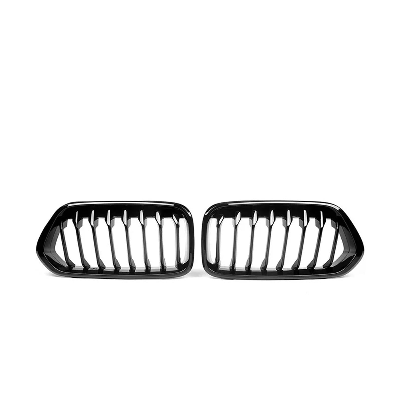 Frontgrill 2 Stücke Autozubehör Auto Vorderen Stoßfänger Nierengitter Für X2 Serie F39 2018-2023 Piano Black Racing Grills Kühler(Single Gloss Black) von SANCAK