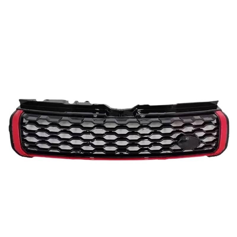 Frontgrill Auto Oberer Frontgrill Für Stoßstange Für Land Für Rover Für Range Für Rover Für Evoque 2010 2011 2012 2013 2014 2015 2016 2017 2018 Kühler(Black Red) von SANCAK