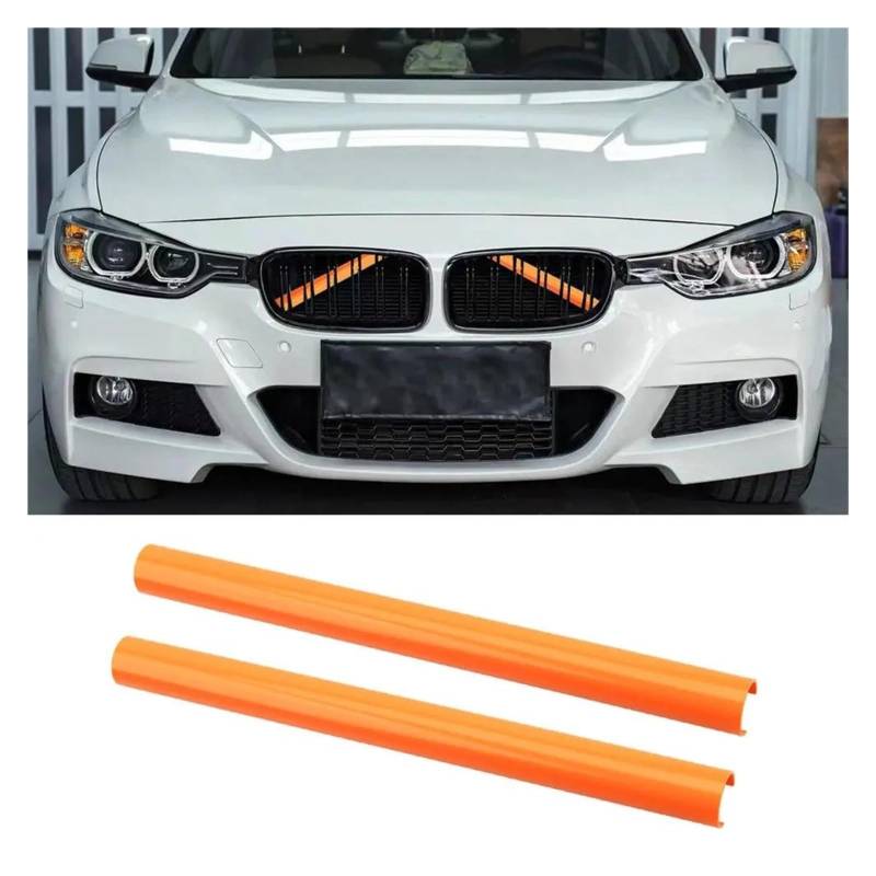 Frontgrill Auto-Styling-Zubehör Auto Kühlergrill Zierleisten Abdeckung Für X3 X4 X5 G01 G02 G05 F25 F26 2011-2019 2020 2021 2022 Kühler(Orange) von SANCAK