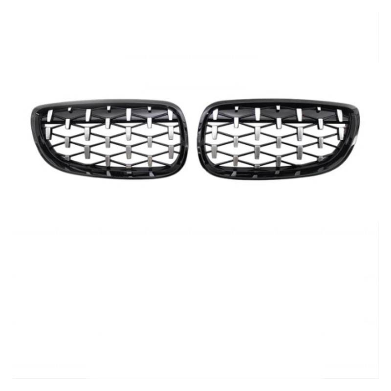 Frontgrill Auto-Tuning-Zubehör Front-Nierengrill Sport-Kühlergrill Für 3er-Serie E92 E93 M3 2-Türer 2006–2009/2010–2013 Kühler(06-09 GBlack Silver) von SANCAK