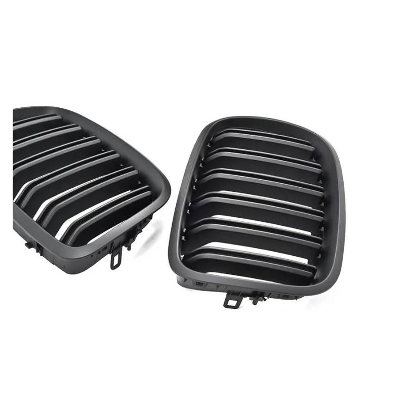 Frontgrill Carbon Style Frontniere Doppellamellengrill Autozubehör Schwarz Glänzend Für X5 E70 2007-2013 X6 E71 E72 2008-2014 Kühler(Matt-schwarz) von SANCAK