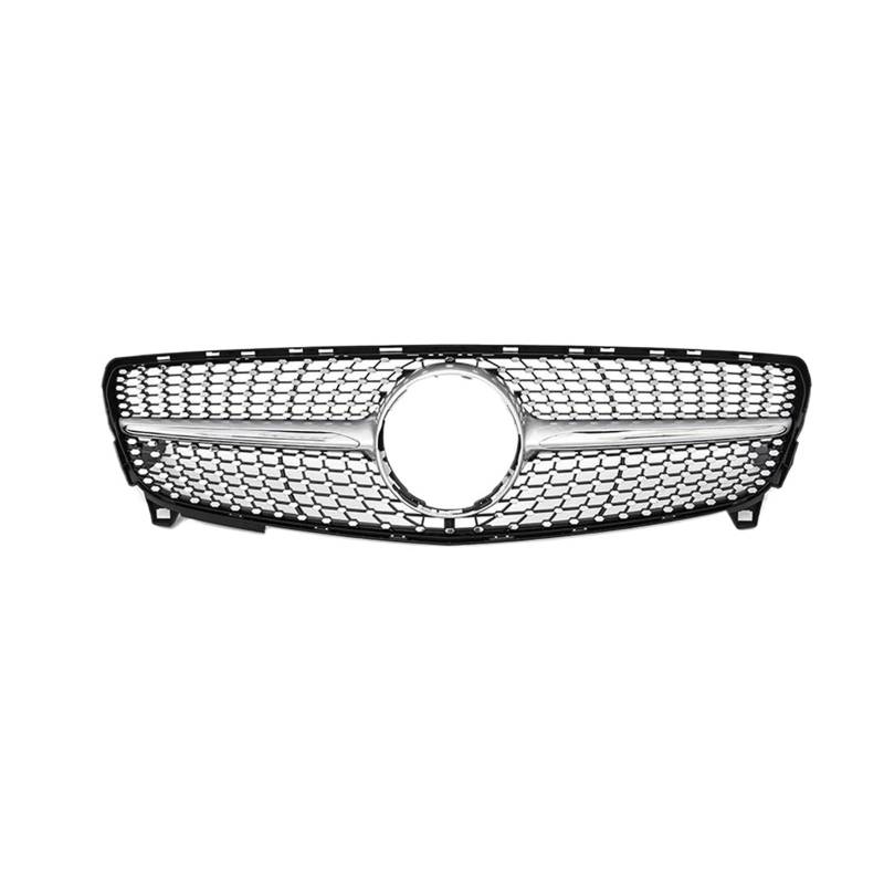 Frontgrill Frontgrill Für Benz A-Klasse W176 2016-2018 A180 A200 A250 A45 Für AMG Chrom Schwarz Diamanten Stil Grille Schwarz Für GTR Kühler(Diamonds-Silver) von SANCAK