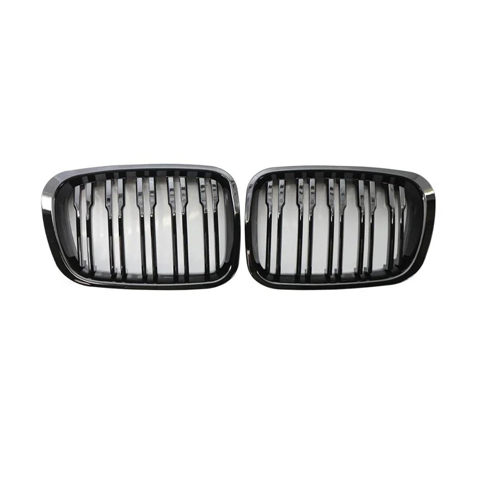 Frontgrill Für 3er E46 4-Türer 4D 4DR 1998-2001 Auto Frontstoßstange Nierengrill Grille Glanz Schwarz Racing Grills Kühler von SANCAK