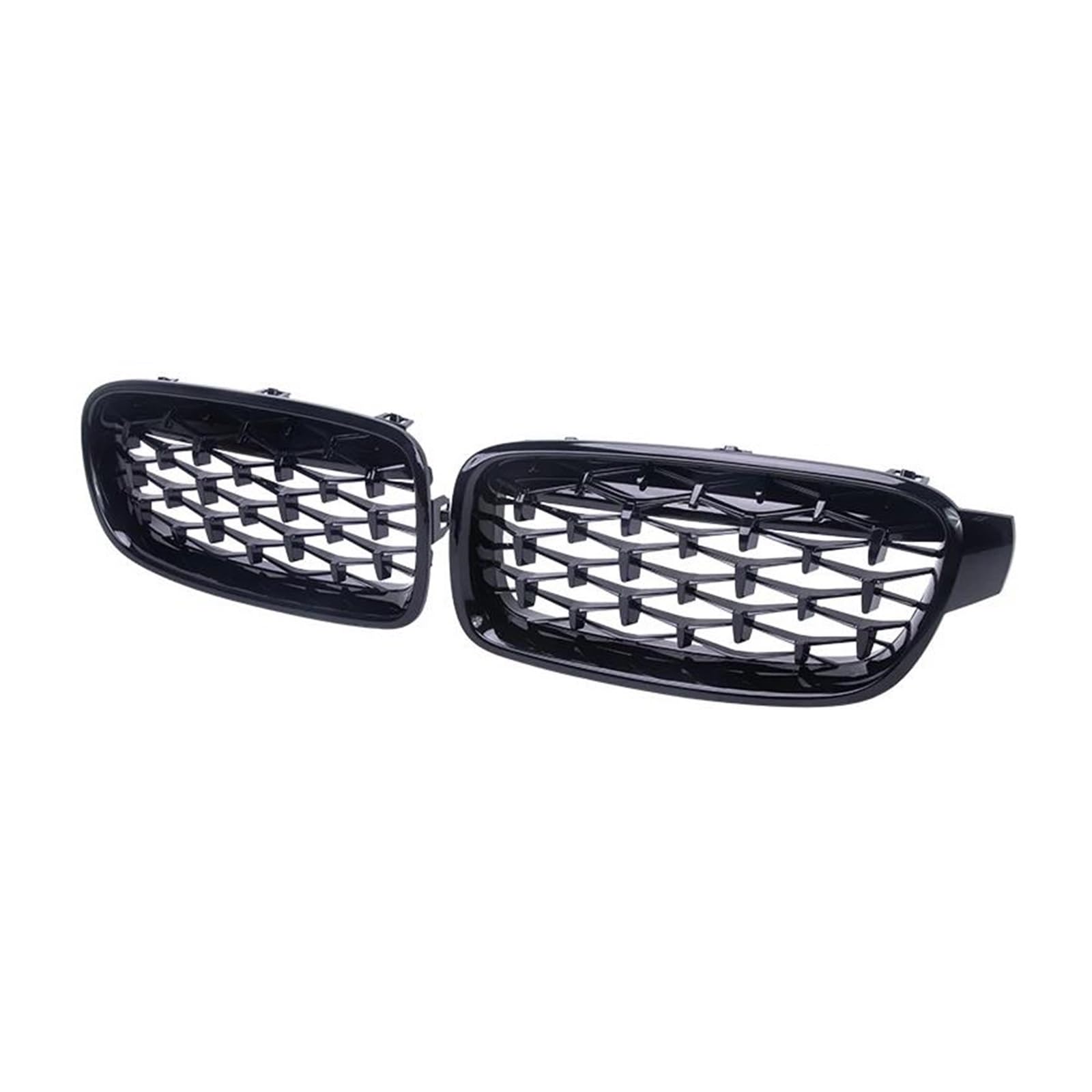 Frontgrill Für 3er F30 F31 F35 325xi 320i 325i 325i 328i 330i 2013-2019 Auto Chrom Diamant Front Nierengrill Racing Grill Kühler(Gloss Black) von SANCAK