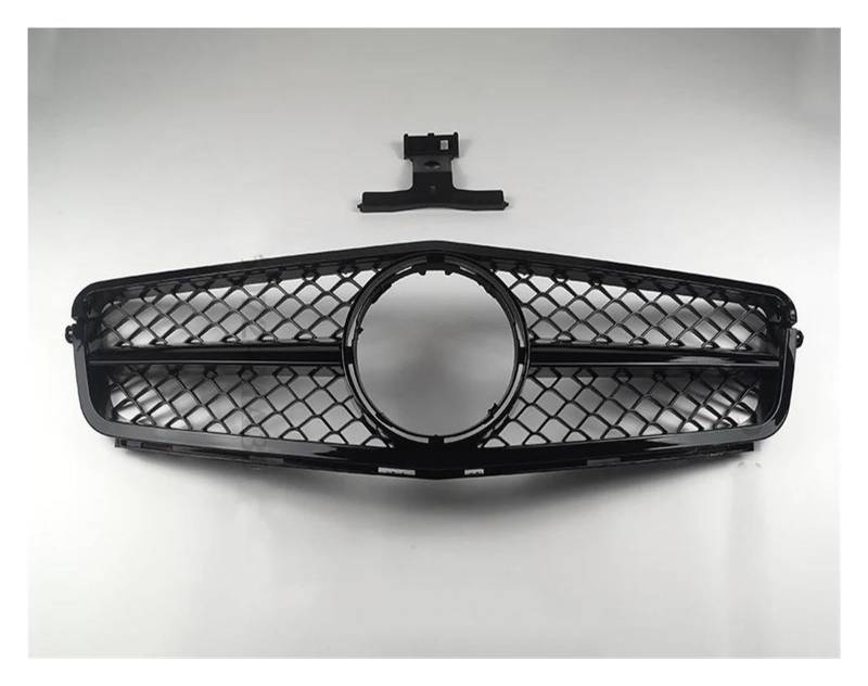 Frontgrill Für Benz C W204 C43 2007-2014 C180 C200 C250 C300 Für AMG GT Diamant Tuning Front Stoßstange Kühlergrill Haube Grill Kühler(A Black) von SANCAK