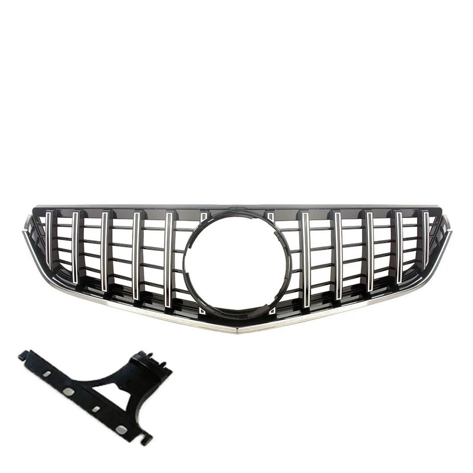 Frontgrill Für Benz W207 Für E-Coupe 2009 2010 2011 2012 2013 2014 2015 2016 Vorne Racing Facelift Gitter Oberen Haube Stoßstange Grille Kühler(A Silver 2009-2013) von SANCAK