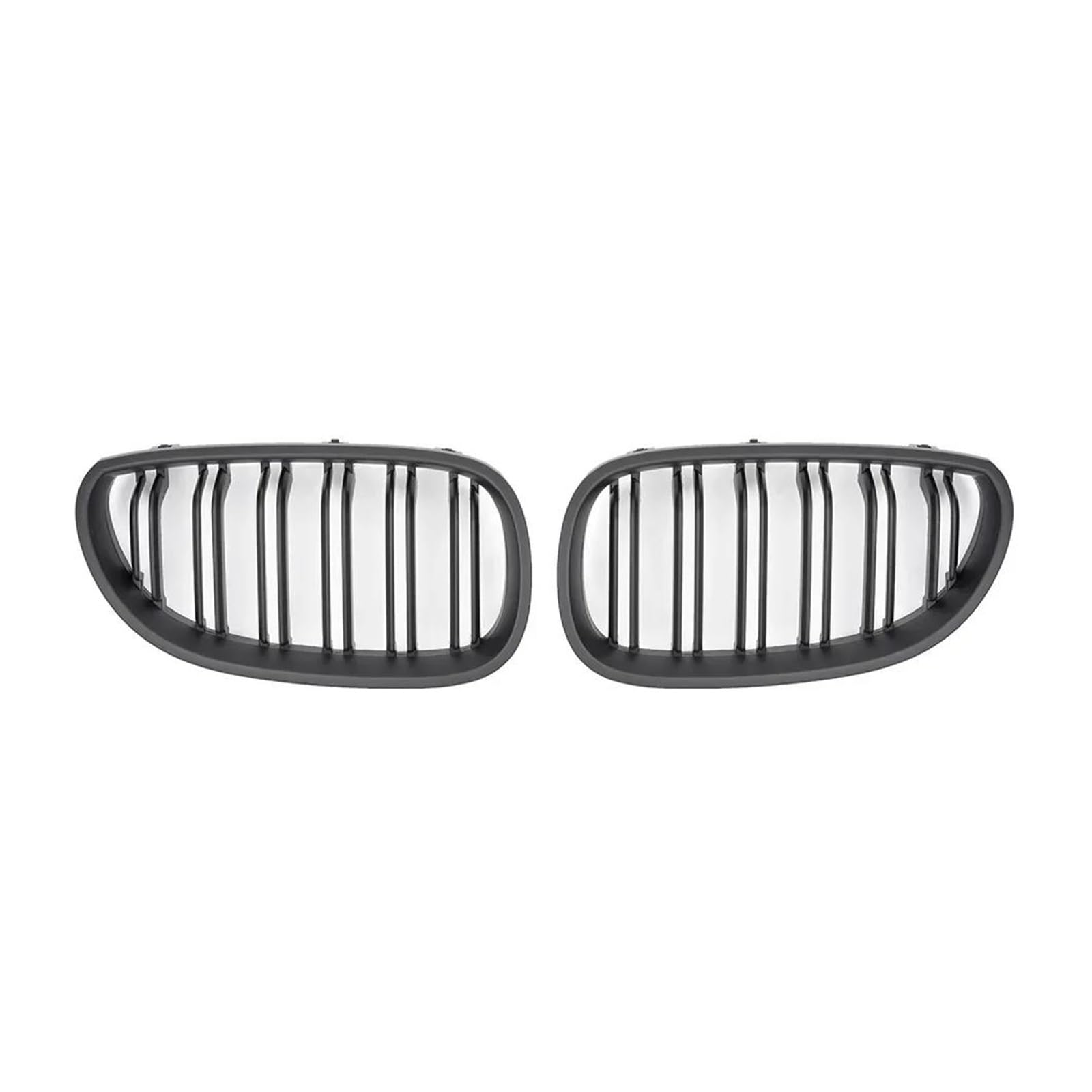 Frontgrill Für E60 E61 5 Series 2003-2009 Auto Frontstoßstangengrill Nieren-Racing-Grill-Gitter Glanz Schwarz Auto Neue Doppellamelle Kühler(Matt-schwarz) von SANCAK