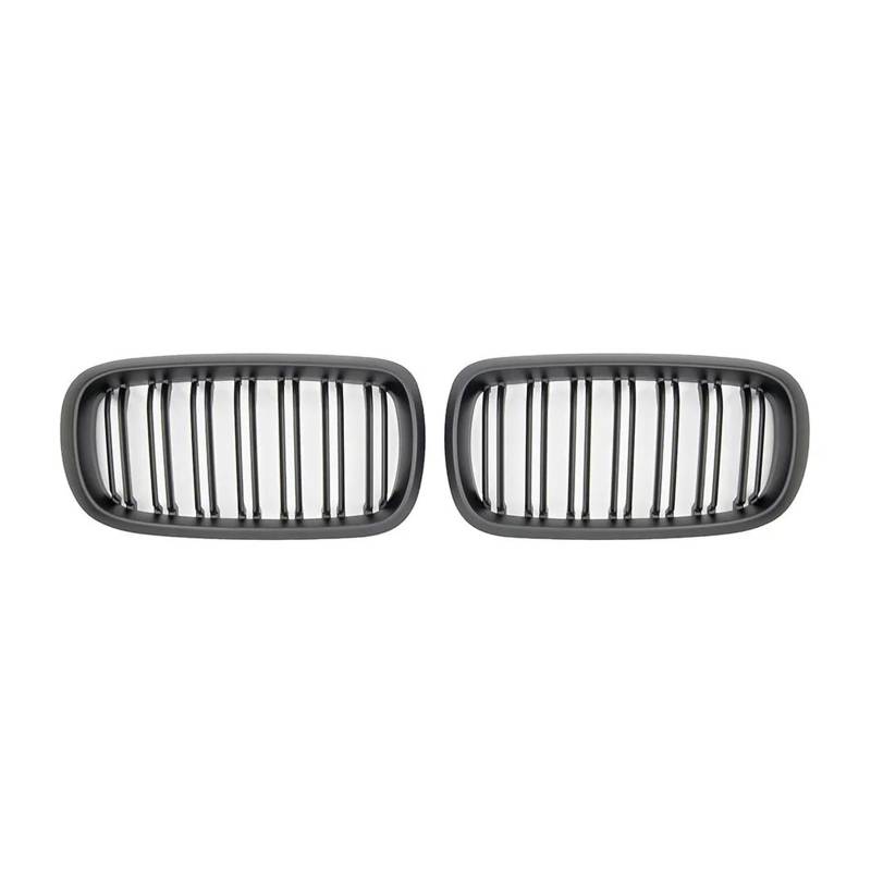 Frontgrill Für F15 F16 X5 X6 2014 2015 2016 2017 Renngrills F15 F16 1 Paar Auto Doppellamellen Frontniere Renngrill Ersatz Kühler(Matt-schwarz) von SANCAK