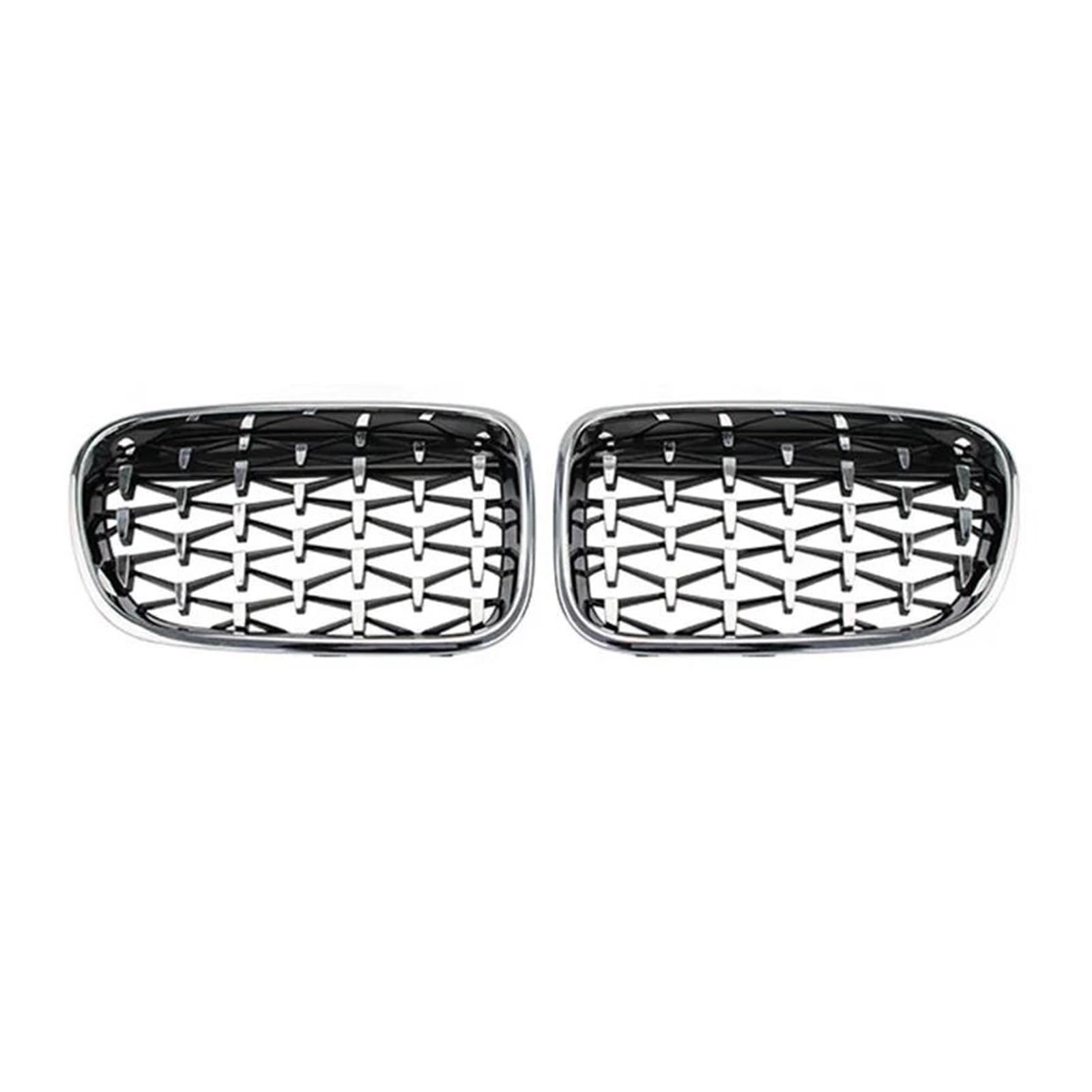 Frontgrill Für X3 F25 2011 2012 2013 Chrom-Kühlergrill-Stil Auto-Ersatzteil Auto-Frontgrill Diamant-Nierengitter Renngitter Kühler(Silber) von SANCAK