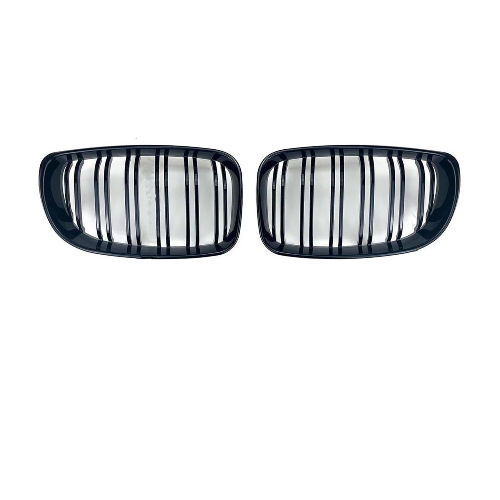 Frontgrill Kühlergrill Stoßstange Grill Mitte Gitter Einlass Mesh Tuning Für E81 E87 E82 E88 1 Serie 2007-2011 Wie 120i 120d 130i 135i Kühler(2 Line Glossy Black) von SANCAK