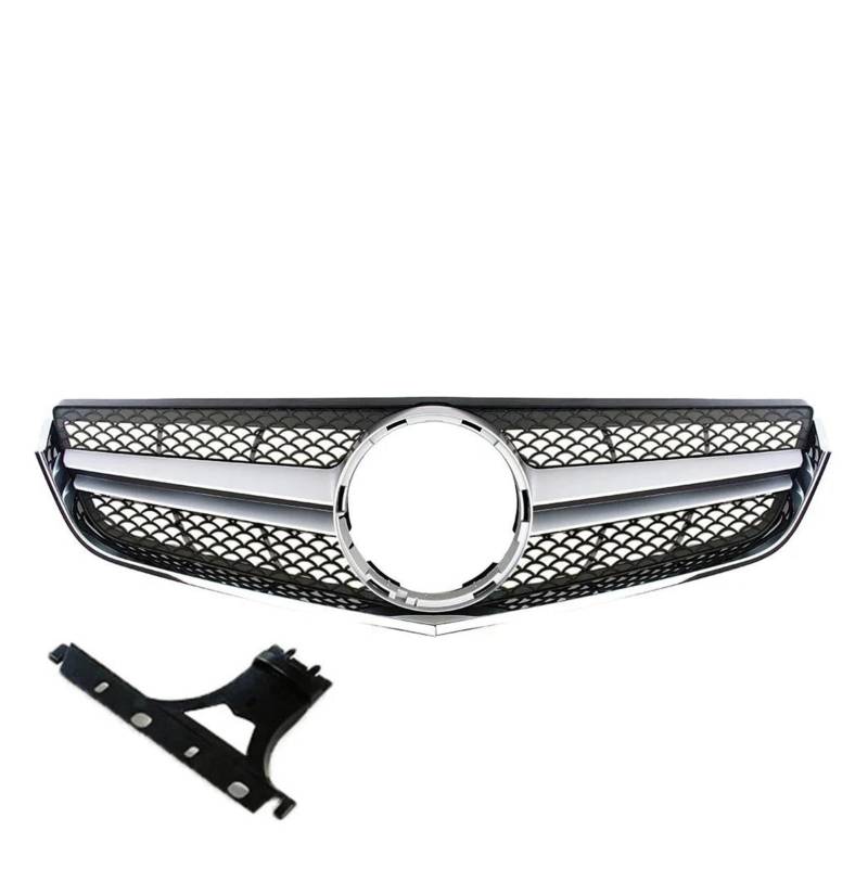 Frontgrill Vorne Racing Facelift Gitter Für Benz W207 Für E-Coupe 2009 2010 2011 2012 2013 2014 2015 2016 Oberen Haube Stoßstange Grille Kühler(D Silver 2009-2013) von SANCAK