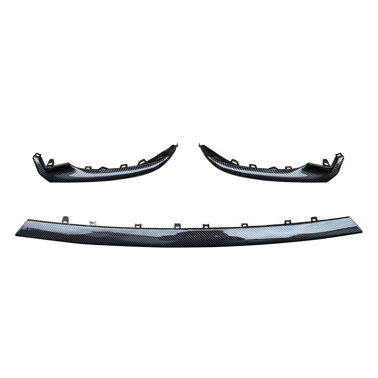 Frontlippe 3 Stück Auto Front Stoßstange Splitter Lip Grille Lower Trim Molding Diffusor Abdeckung 5312206040 Für Toyota Für Camry SE Für XSE 2018-2020 Frontspoiler(Kohlefaser-Stil) von SANCAK