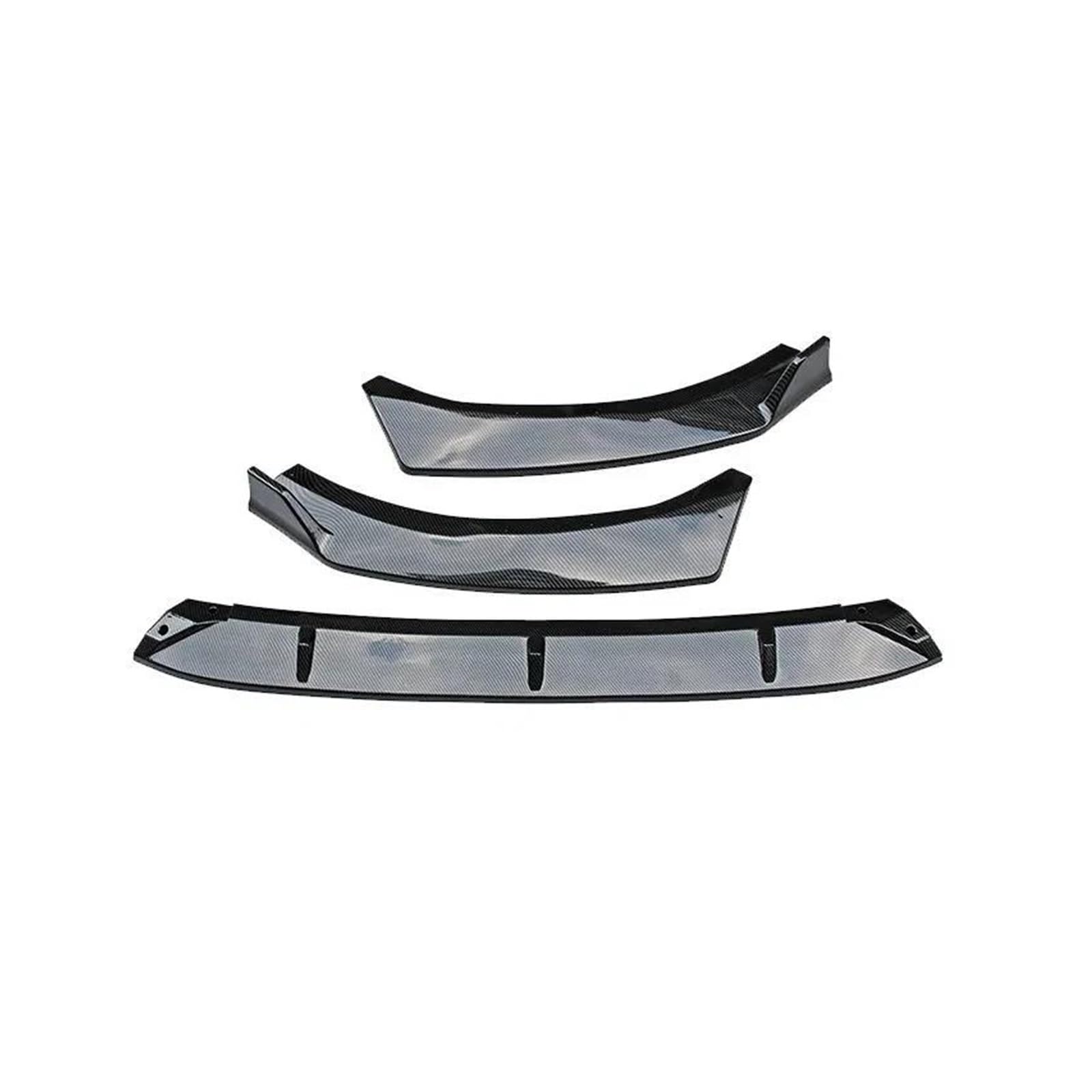 Frontlippe 3 Stück Für KIA K5 2020-2021 Front Stoßstange Spoiler Trim Lip Front Stoßstange Lip Carbon Faser Look Glänzend Look Frontspoiler(Carbon Look) von SANCAK