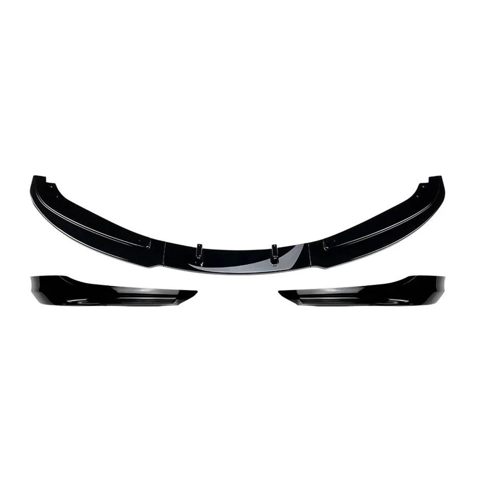 Frontlippe Frontspoiler Splitter Canard Lip Body Kit ABS Glanz Schwarz Carbon Fiber Für 3 Serie E90 E91 LCI Facelift 2007-2012 Frontspoiler(Gloss Black) von SANCAK