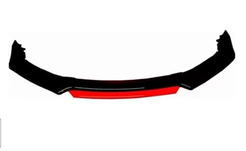 Frontlippe Für Peugeot 207 4-teiliges Frontstoßstangen-Lippenkörper-Set Fünf Farboptionen Modifizierte Sport-Außenteile Tuning Frontspoiler(Rot) von SANCAK