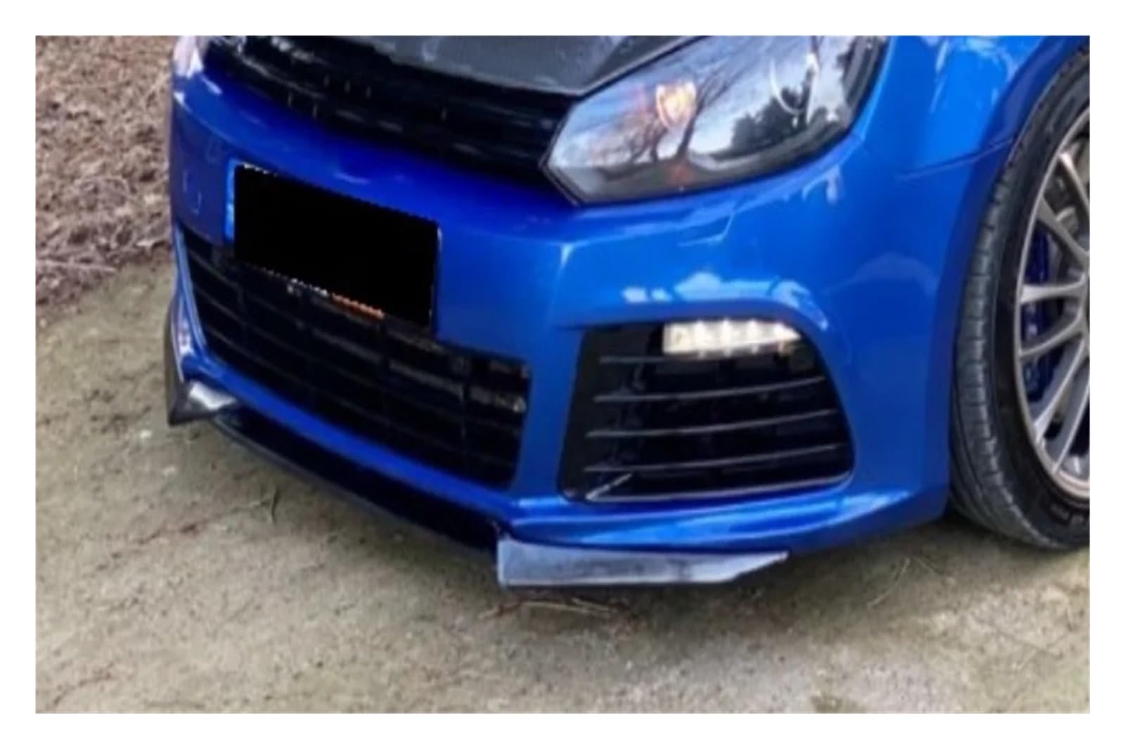 Frontlippe Für VW Für Golf MK6 R Frontschürze Lip Body Kit Spoiler Splitter 3 Stück ABS Kunststoff Glanz Schwarz Frontspoiler von SANCAK